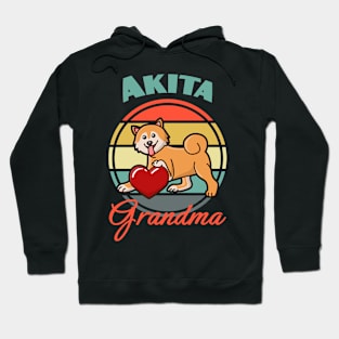 Akita Inu Grandma Dog puppy Lover Cute Mothers Day Hoodie